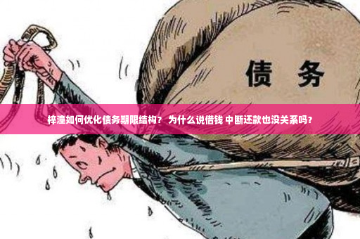 梓潼如何优化债务期限结构？ 为什么说借钱 中断还款也没关系吗？