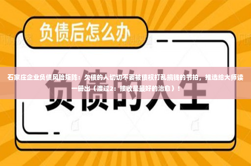 石家庄企业负债风险矩阵：欠债的人切切不要被债权打乱搞钱的节拍，推选给大师读一册出（渡过2：接收是最好的治愈）！