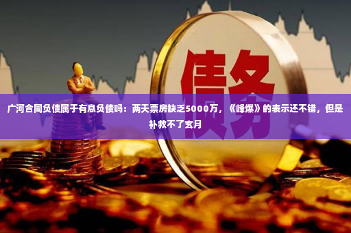 广河合同负债属于有息负债吗：两天票房缺乏5000万，《峰爆》的表示还不错，但是补救不了玄月