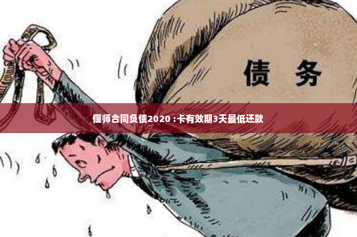 偃师合同负债2020 :卡有效期3天最低还款