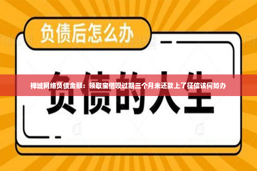 禅城网络负债金额：领取宝借呗过期三个月未还款上了征信该何如办