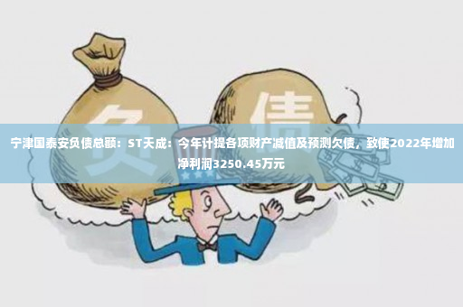 宁津国泰安负债总额：ST天成：今年计提各项财产减值及预测欠债，致使2022年增加净利润3250.45万元