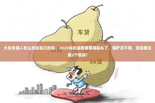 大东负债人怎么找回自己的钱：2023年的成都惠蓉保起头了，保护还不错，但是要注重2个题目！