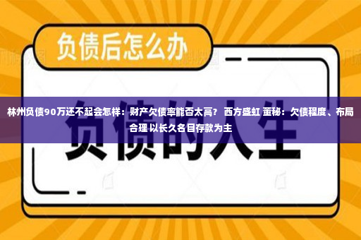 林州负债90万还不起会怎样：财产欠债率能否太高？ 西方盛虹 董秘：欠债程度、布局合理 以长久名目存款为主