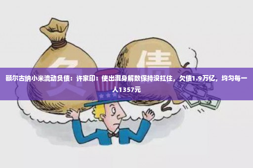 额尔古纳小米流动负债：许家印：使出混身解数保持没扛住，欠债1.9万亿，均匀每一人1357元