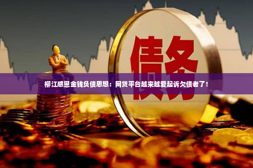 柳江感恩金钱负债思想：网贷平台越来越爱起诉欠债者了！