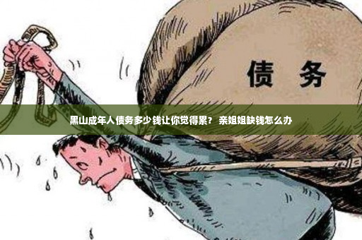 黑山成年人债务多少钱让你觉得累？ 亲姐姐缺钱怎么办