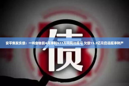 安平焦炭负债：一鸣食物前4月净利977万元同比扭亏 欠债15.3亿元仍远超净财产