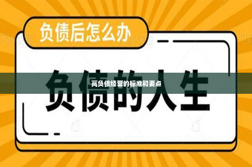 高负债经营的标准和要点