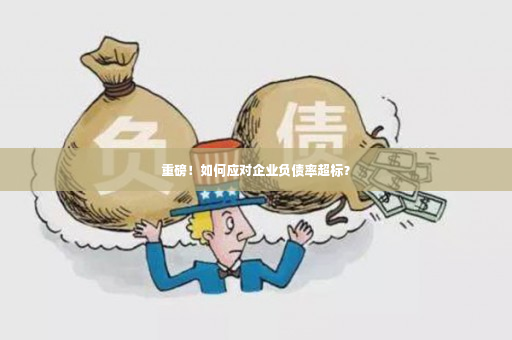 重磅！如何应对企业负债率超标？