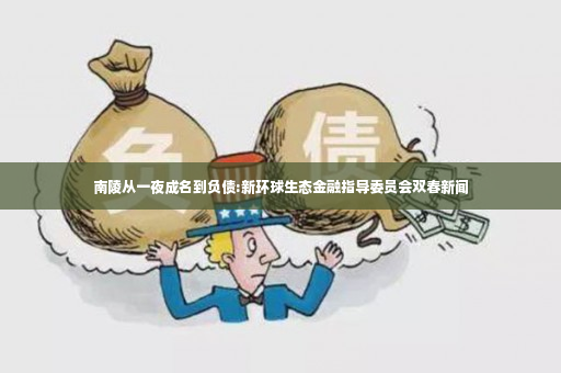 南陵从一夜成名到负债:新环球生态金融指导委员会双春新闻