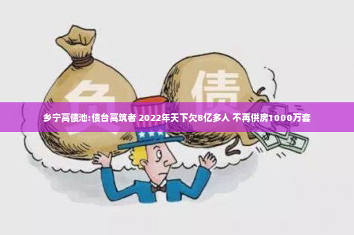 乡宁高债池:债台高筑者 2022年天下欠8亿多人 不再供房1000万套