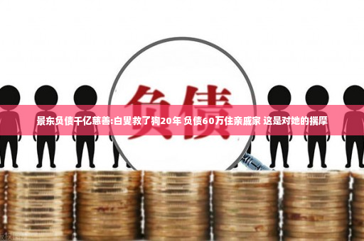 景东负债千亿慈善:白叟救了狗20年 负债60万住亲戚家 这是对她的揣摩