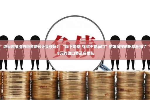 道县应缴纳的税金是预计负债吗？ “跪下喝茶  怀孕不是藉口”新娘间接地把茶杯掉了  8元的改口费还在排队