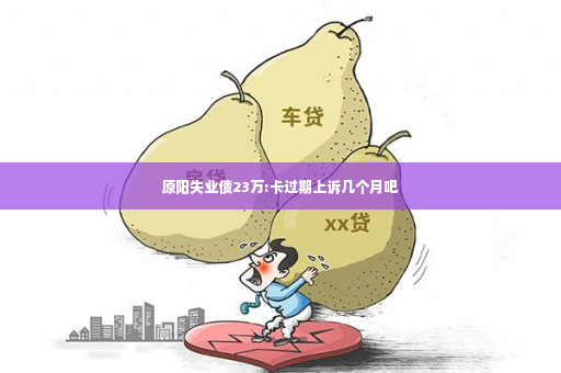 原阳失业债23万:卡过期上诉几个月吧