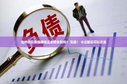 亳州合同负债通信证金额含税吗？ 见闻！ 卡过期后可以还清