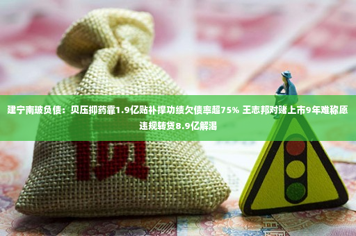 建宁南玻负债：贝压抑药靠1.9亿贴补撑功绩欠债率超75% 王志邦对赌上市9年难称愿违规转贷8.9亿解渴