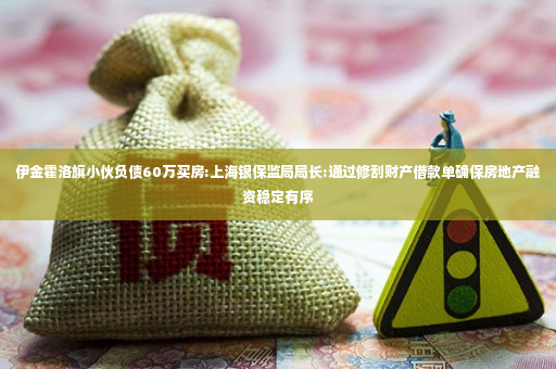 伊金霍洛旗小伙负债60万买房:上海银保监局局长:通过修刮财产借款单确保房地产融资稳定有序