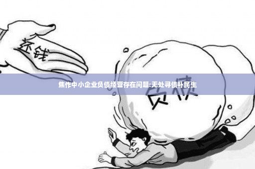 焦作中小企业负债经营存在问题:无处寻债补民生