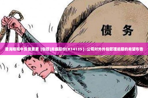 澄海婚姻中负债累累  [包管]龙盛股份(834135 ) :公司对外外包管理逾期的希望布告