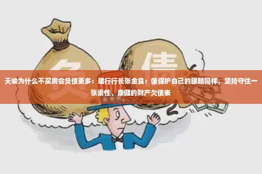 天峻为什么不买房会负债更多：建行行长张金良：像保护自己的眼睛同样，坚持守住一张索性、康健的财产欠债表