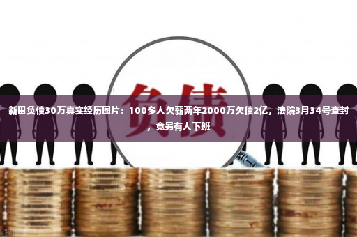 新田负债30万真实经历图片：100多人欠薪两年2000万欠债2亿，法院3月34号查封，竟另有人下班