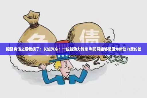 隆昌负债之后我疯了：长城汽车：一位新动力砖家 利润高能够是因为新动力卖的差